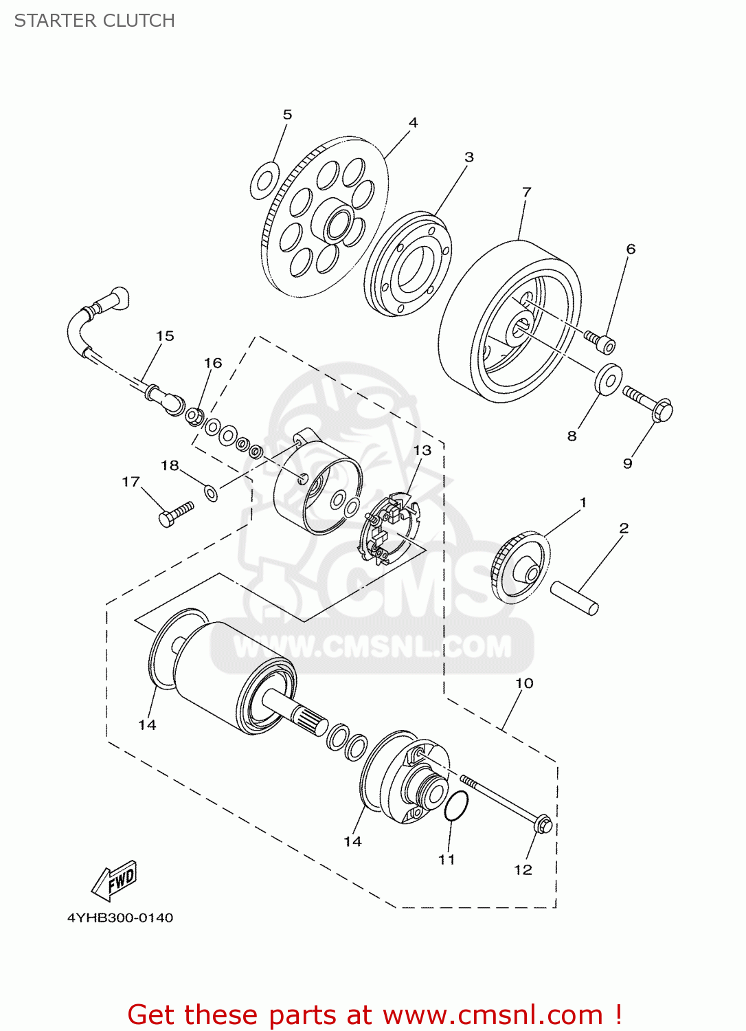 Yamaha XV535 2000 4YHC GERMANY 104YH332G1 STARTER CLUTCH buy