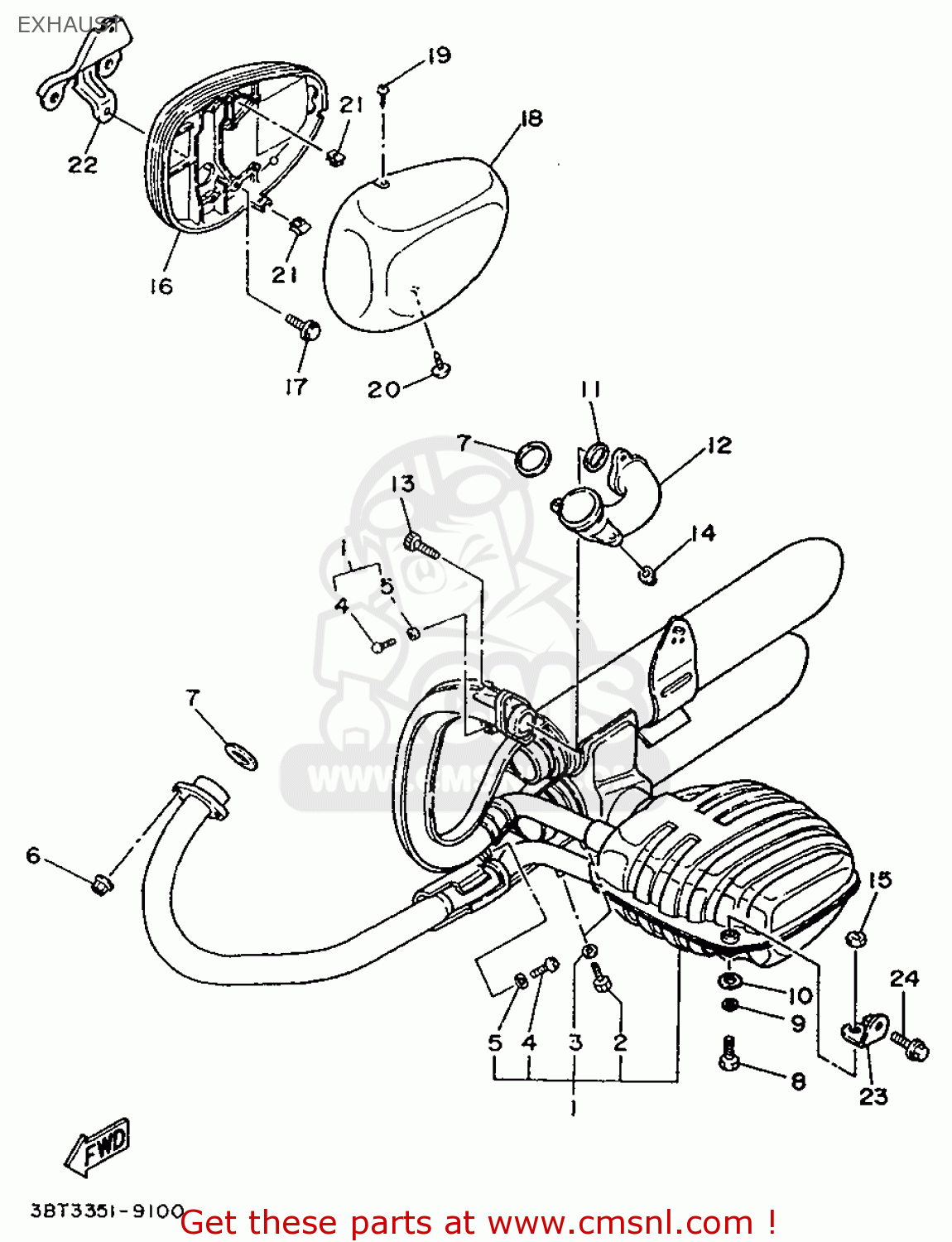 Yamaha XV535 (20KW) 1991 3BR5 GERMANY 213BT332G1 EXHAUST buy
