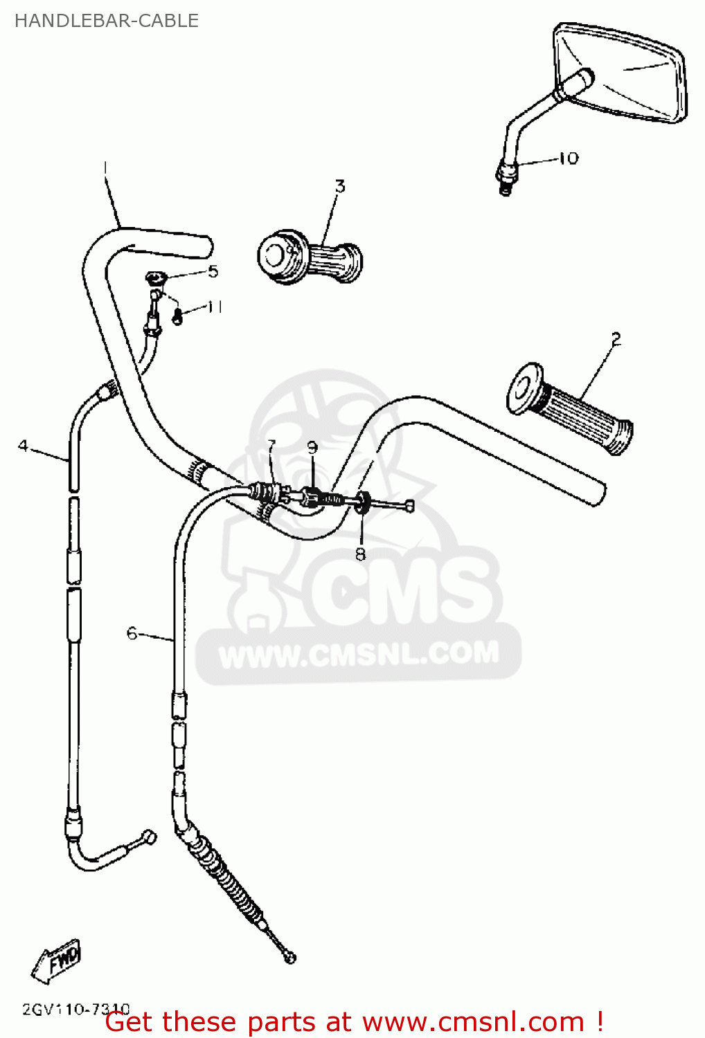 Yamaha Xv535 Virago 1988 (j) Usa Handlebar-cable - Buy Original 