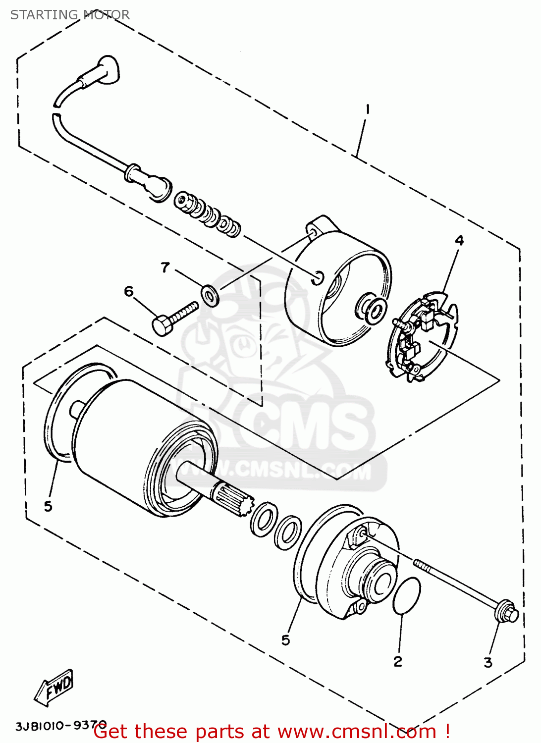 Yamaha XV535 VIRAGO 1993 (P) USA STARTING MOTOR buy original STARTING