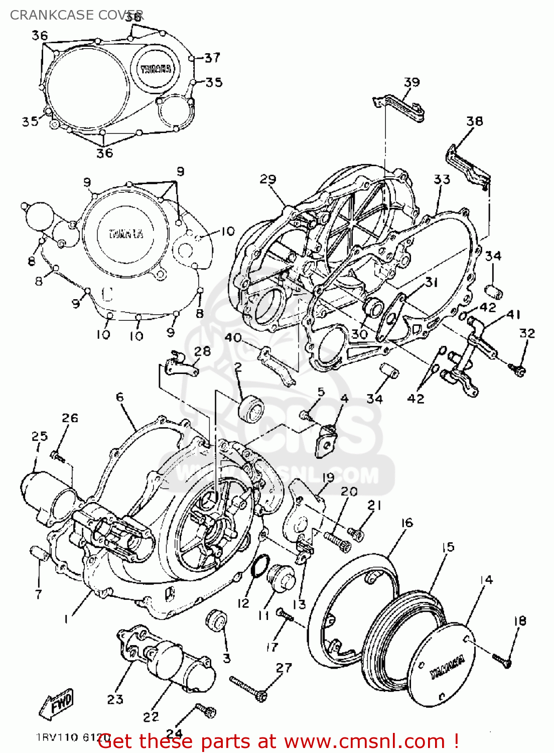 Yamaha XV750C VIRAGO 1988 (J) CALIFORNIA CRANKCASE COVER - buy original ...