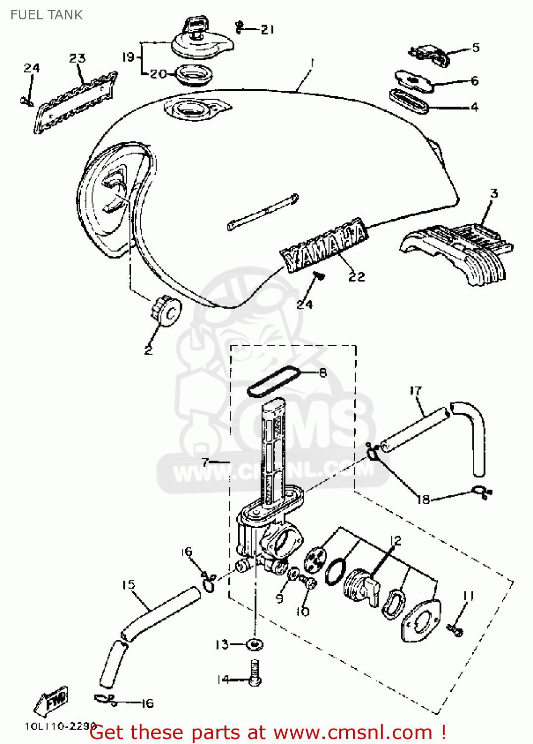 Yamaha XV920 VIRAGO 1982 (C) USA FUEL TANK buy original FUEL TANK