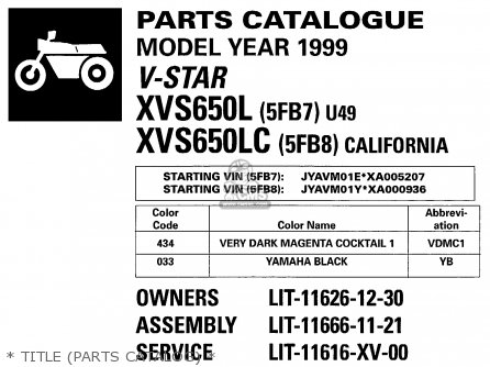 Yamaha v star fashion 650 custom parts