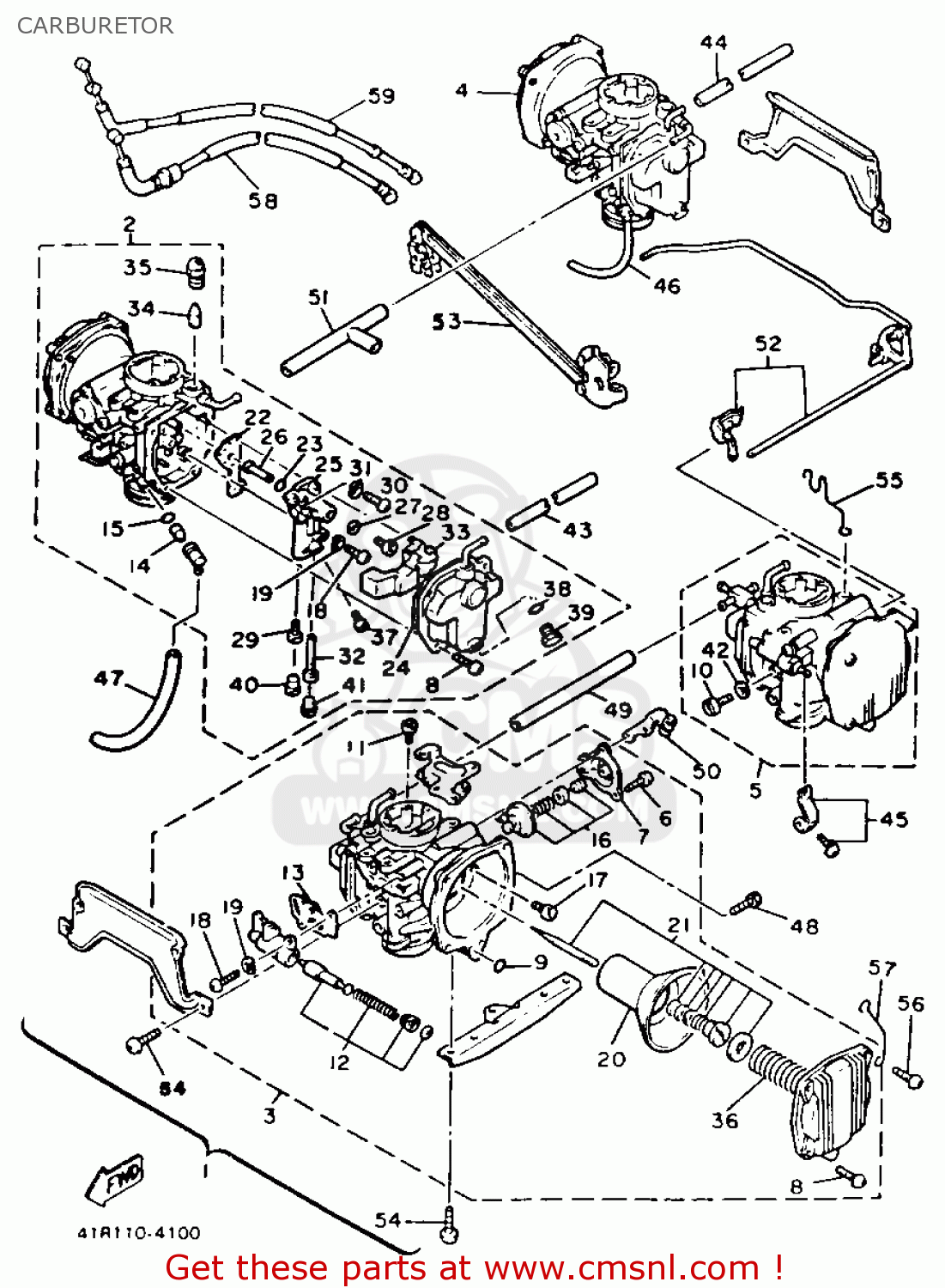 Yamaha XVZ12DKC2 VENTURE ROYALE 1984 (E) USA CARBURETOR - buy original ...