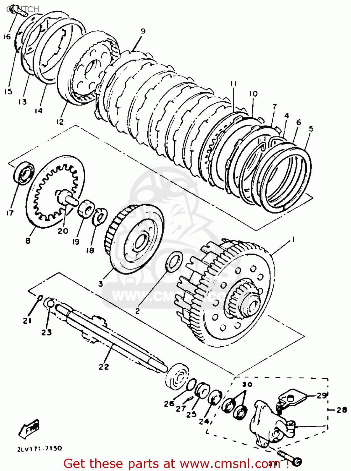 Yamaha XVZ13 VENTURE ROYALE 1987 (H) USA CLUTCH buy original CLUTCH