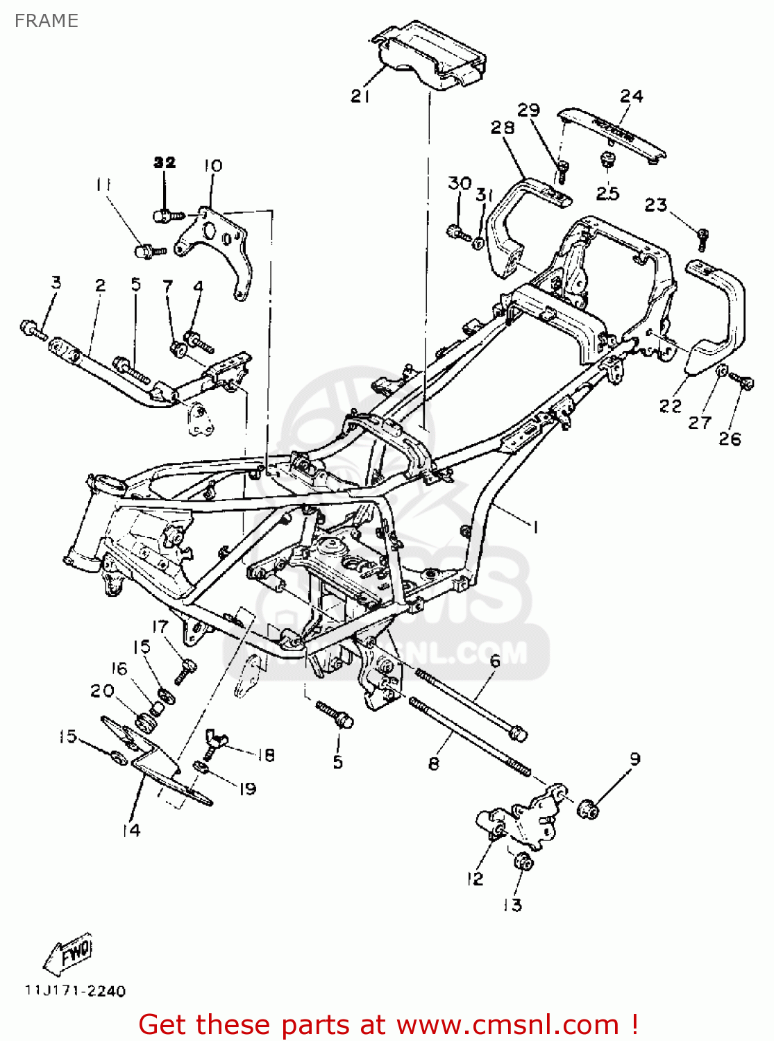 Yamaha XZ550R VISION 1982 (C) USA FRAME - buy original FRAME spares online