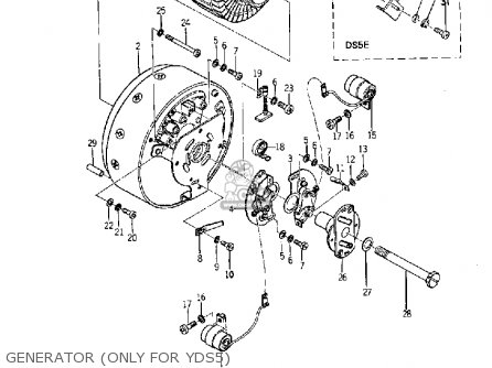 Yamaha YDS5 1967 USA parts lists and schematics