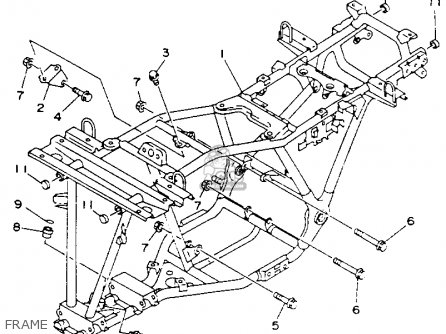 Yamaha YFB250E TIMBERWOLF 1993 parts lists and schematics