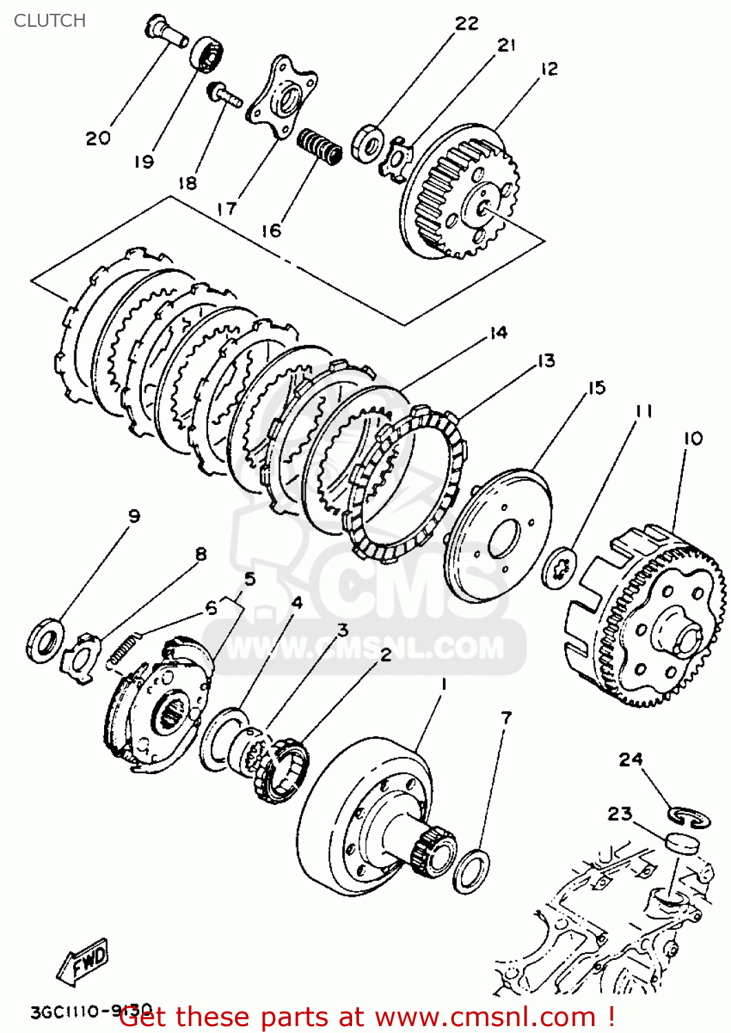 Yamaha YFB250E TIMBERWOLF MAINE & NEW HAMPSHIRE 1993 CLUTCH - buy