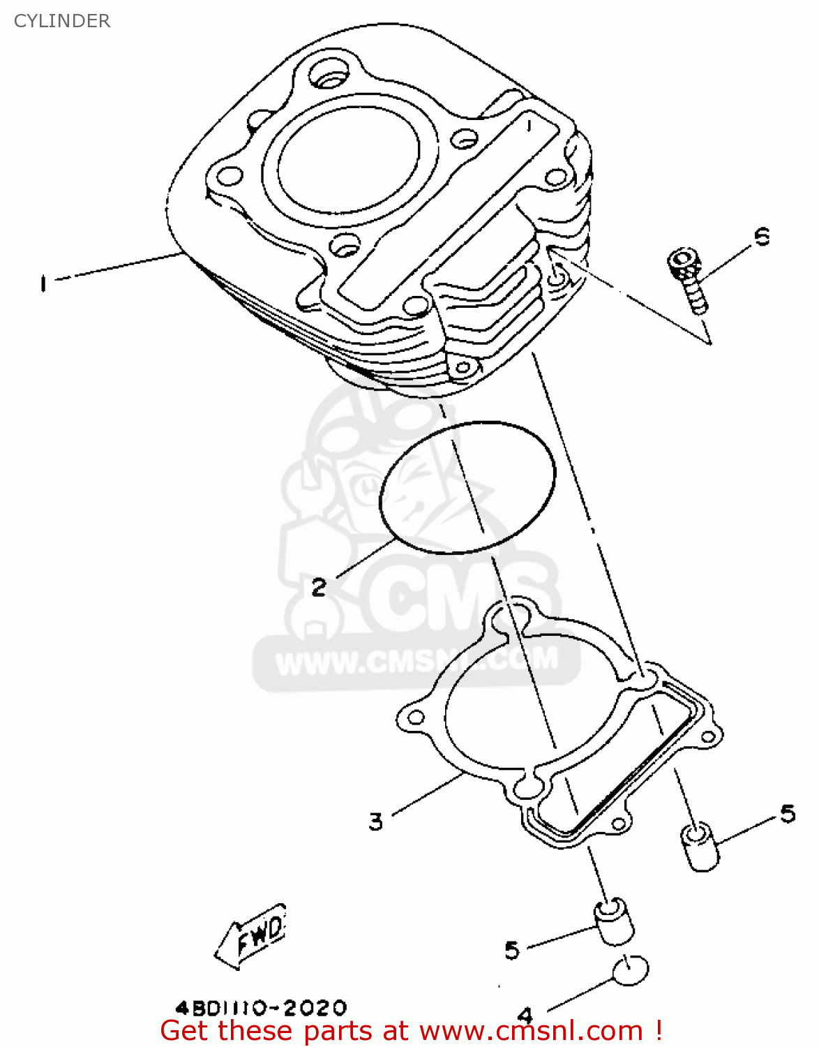 Yamaha YFB250E TIMBERWOLF MAINE & NEW HAMPSHIRE 1993 CYLINDER buy