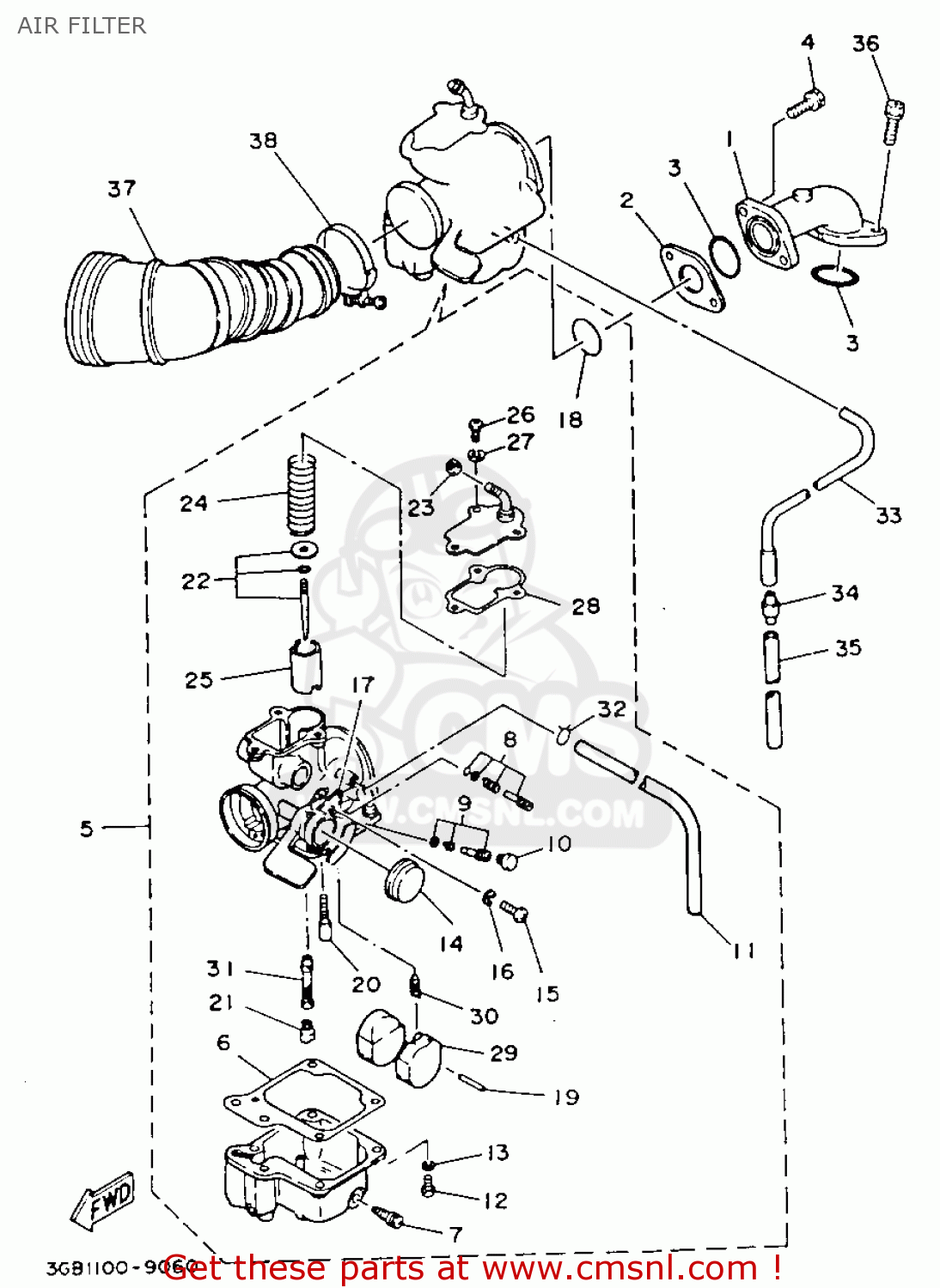 BikeMaster Brake Pad And Shoe For Yamaha YFM100 Champ 1989-1991