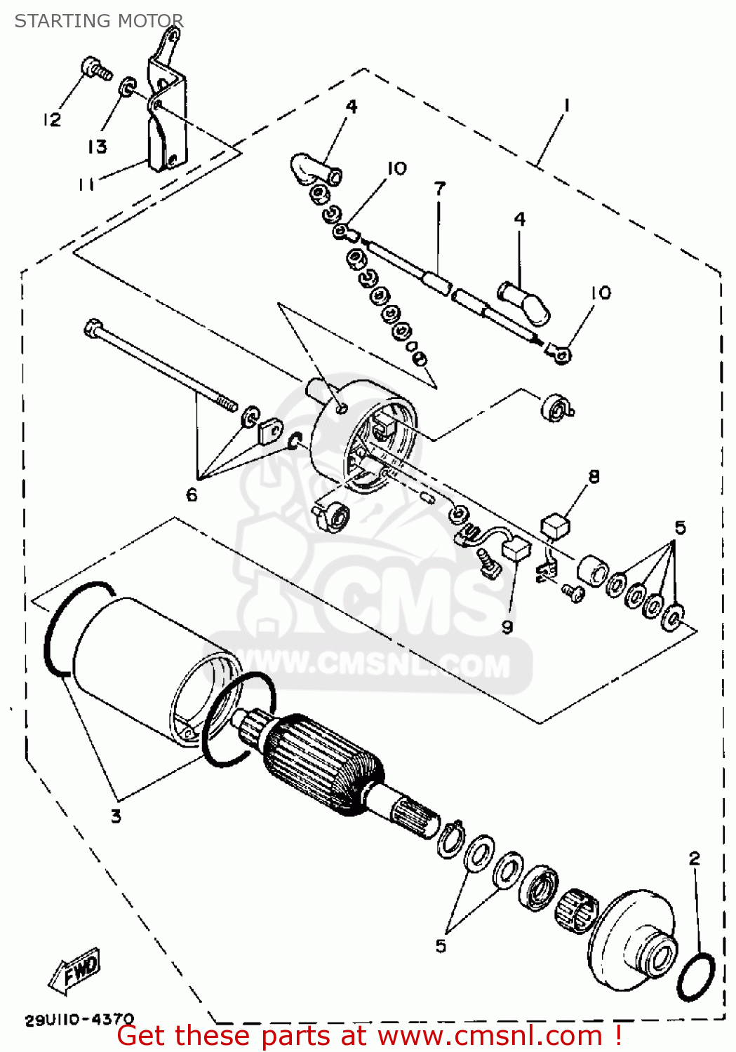 Yamaha YFM200N 1985 MOTO-4 STARTING MOTOR - buy original STARTING MOTOR ...