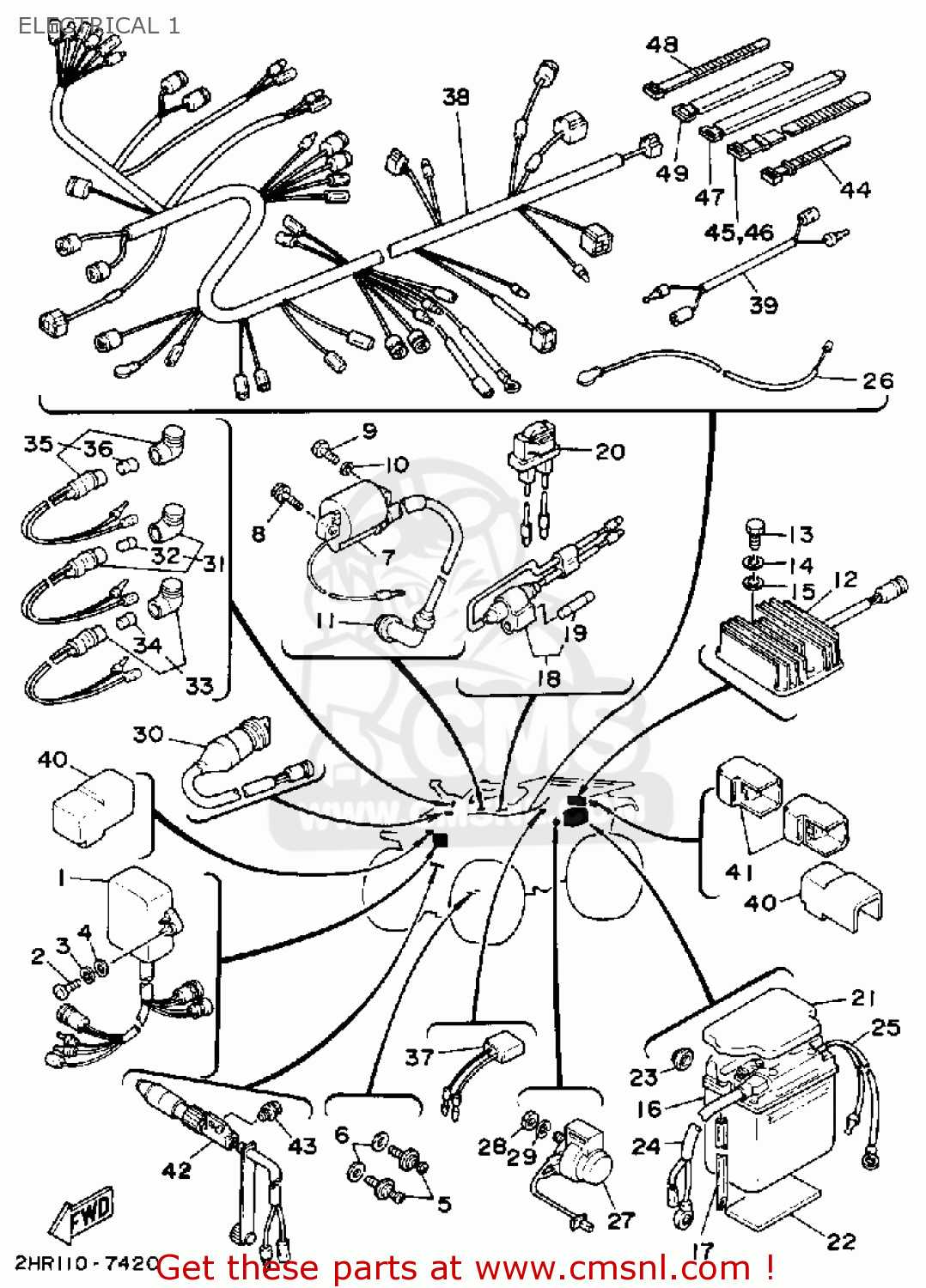 Yamaha YFM350FWT 1987 2HR BIG BEAR ELECTRICAL 1 buy original