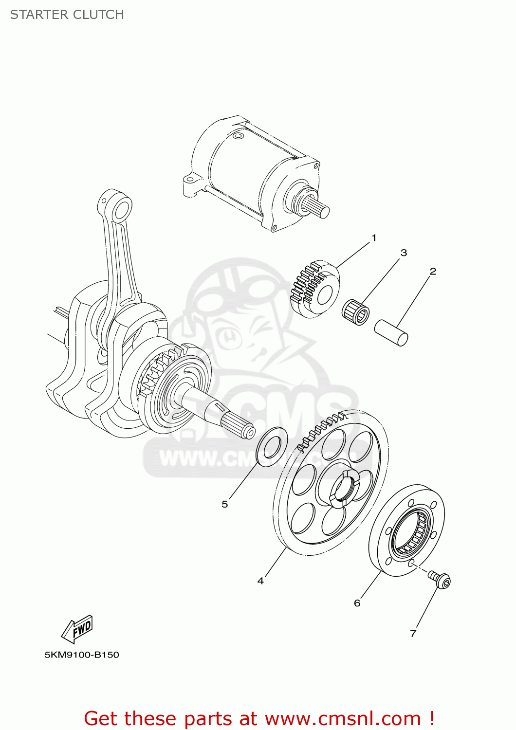 Yamaha YFM660FR 2003 USA 50 STATES STARTER CLUTCH buy original