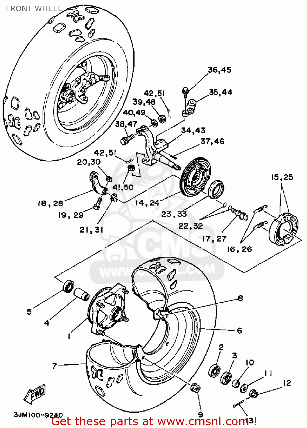 Yamaha Yfs200b Blaster 1992 Front Wheel - Buy Original Front Wheel 