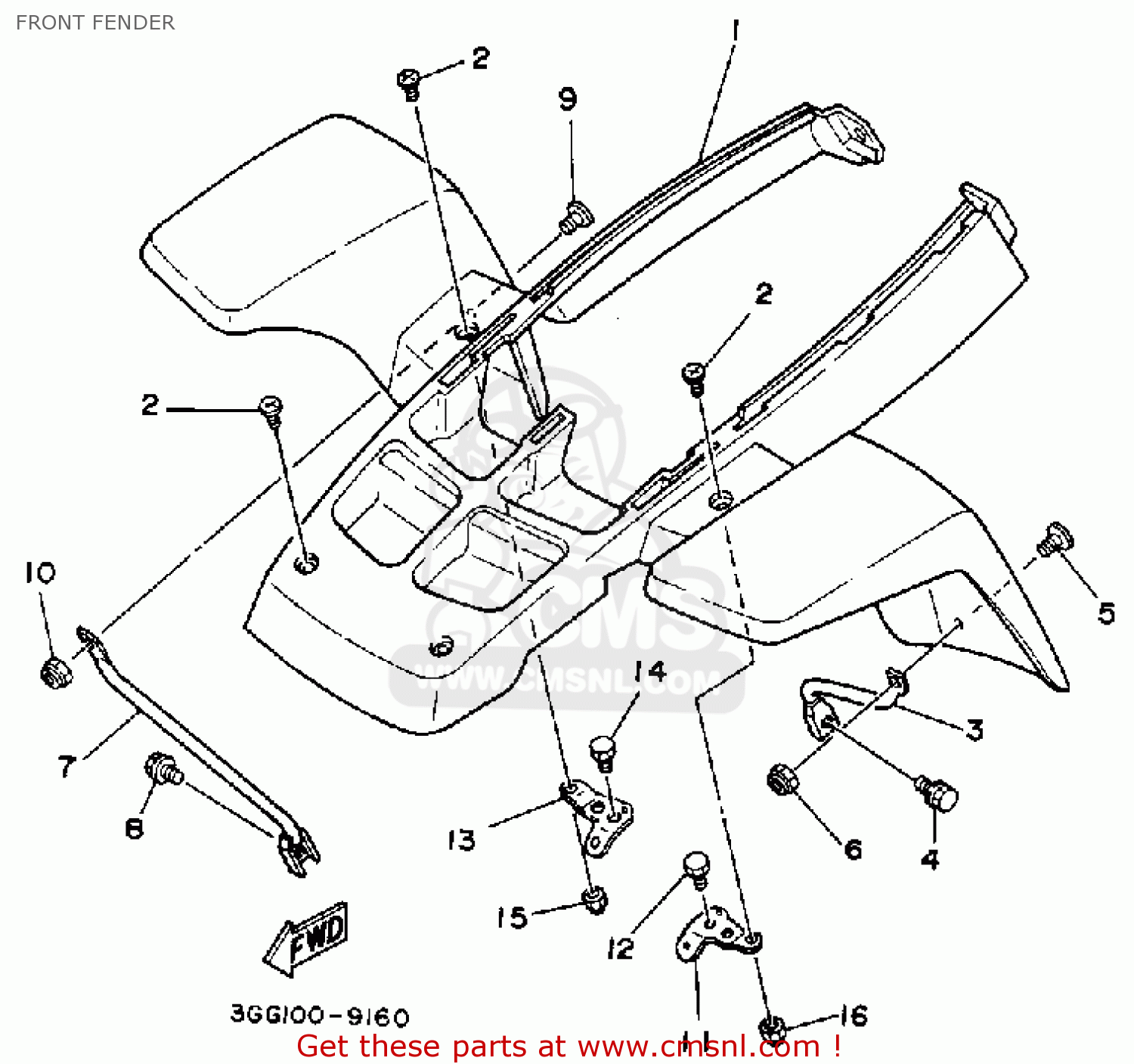 Yamaha Yamaha YFZ350A BANSHEE 1990 parts lists and schematics