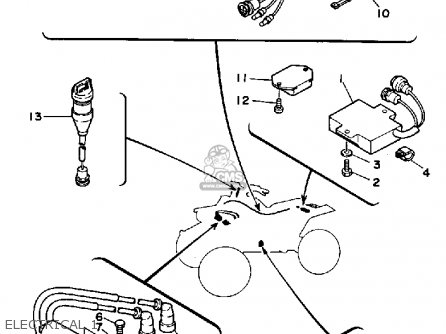 Yamaha YFZ350T 1987 BANSHEE parts lists and schematics