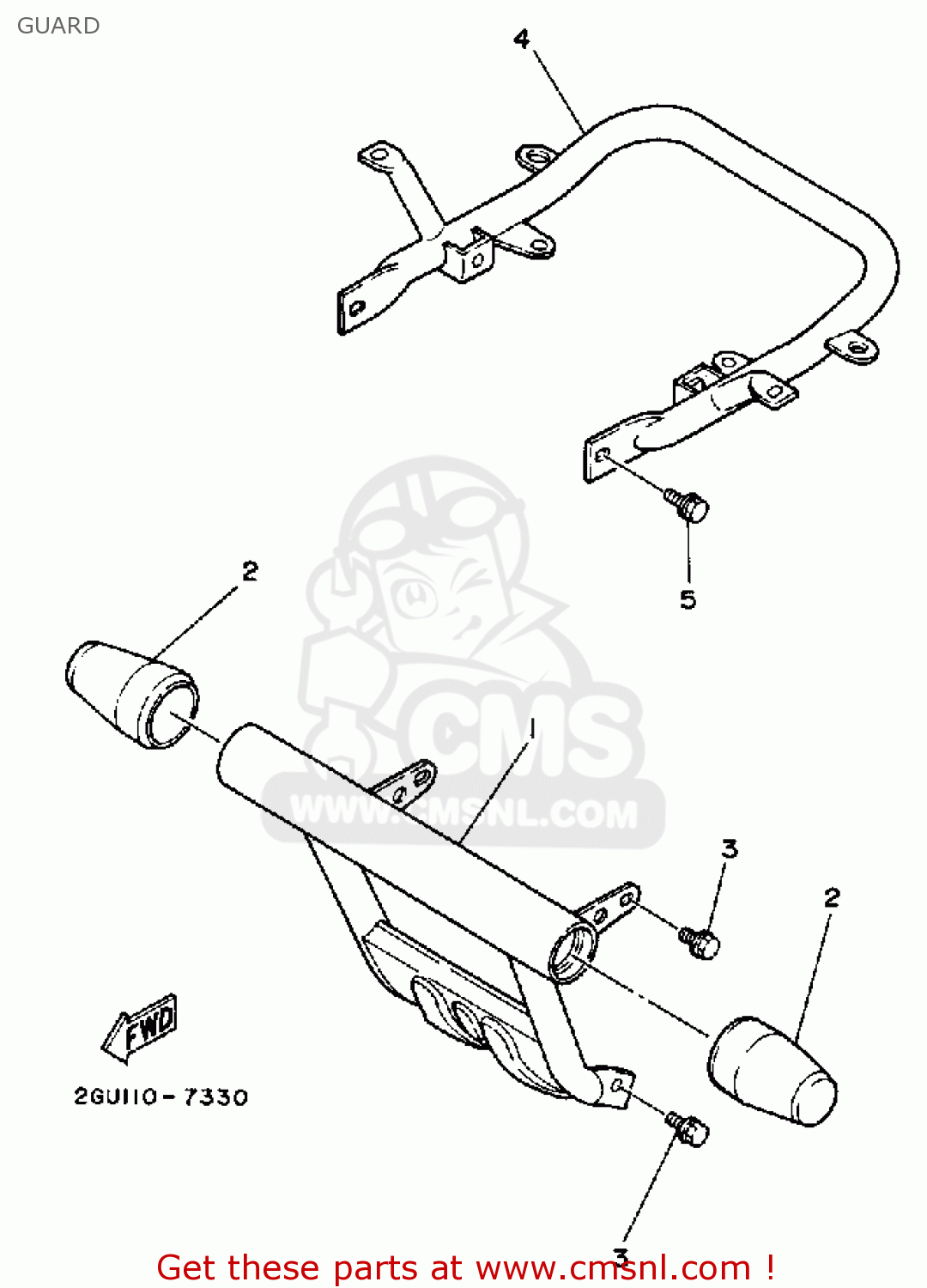 Yamaha YFZ350T 1987 BANSHEE GUARD - buy original GUARD spares online