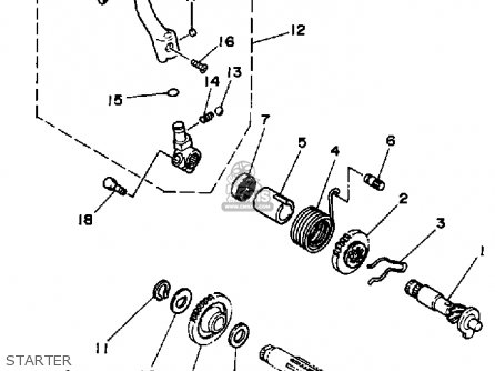 Yamaha YFZ350U 1988 BANSHEE parts lists and schematics