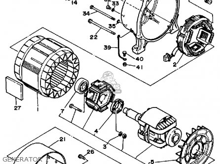 Yamaha YG550D 7ME2 YG650D 7MD2 YG650DE 7MD2 GENERATOR parts lists and ...