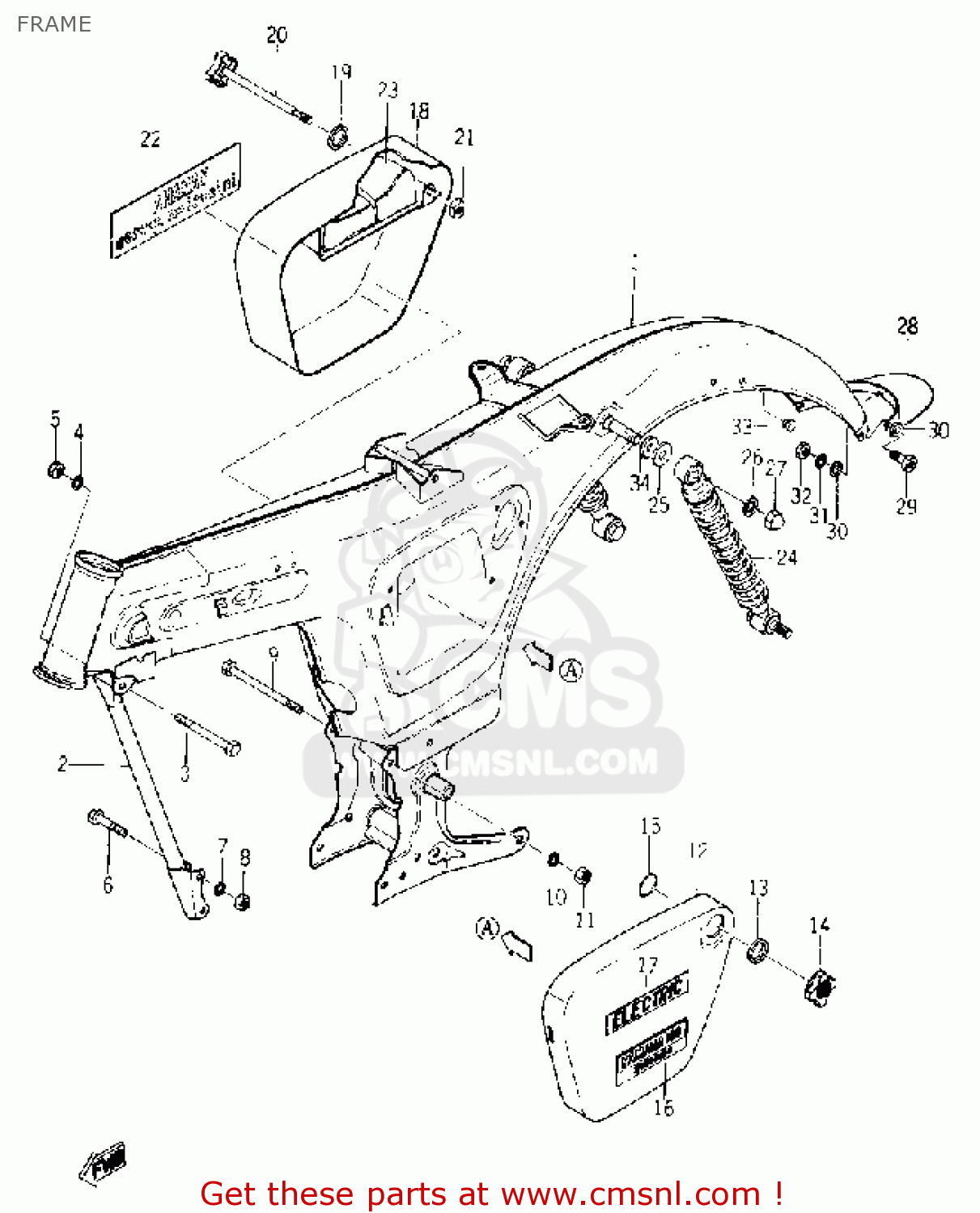 Yamaha YL1 TWINJET 1966 1967 USA FRAME - buy original FRAME spares 