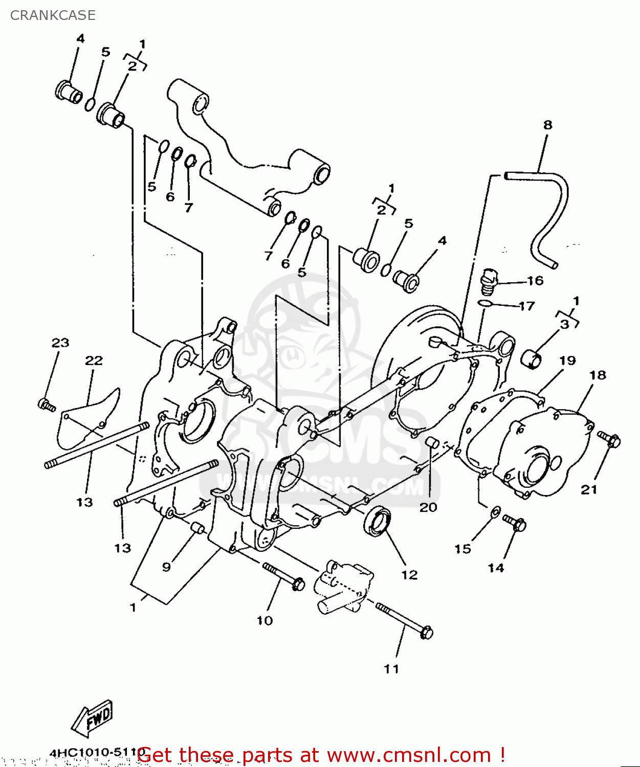 Yamaha YP250 1997 4UC2 SPAIN 274UC-352S1 CRANKCASE - buy original ...