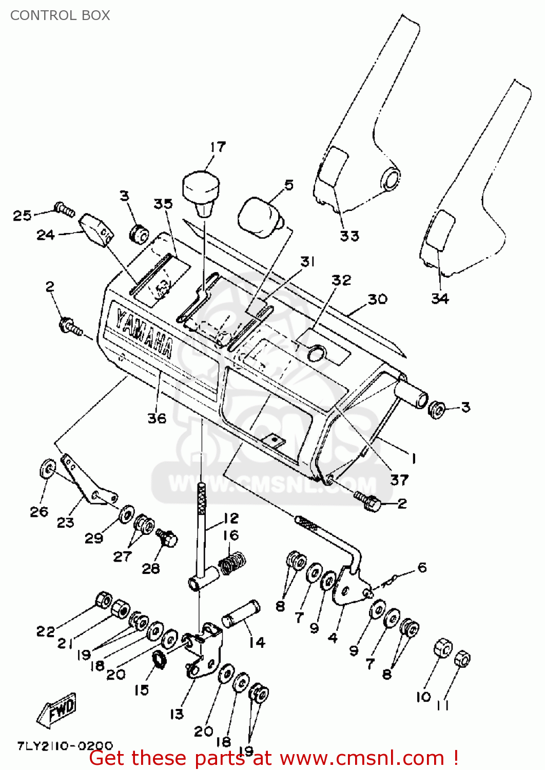Yamaha YS240TB SNOW BLOWER 1990 CONTROL BOX buy original CONTROL BOX