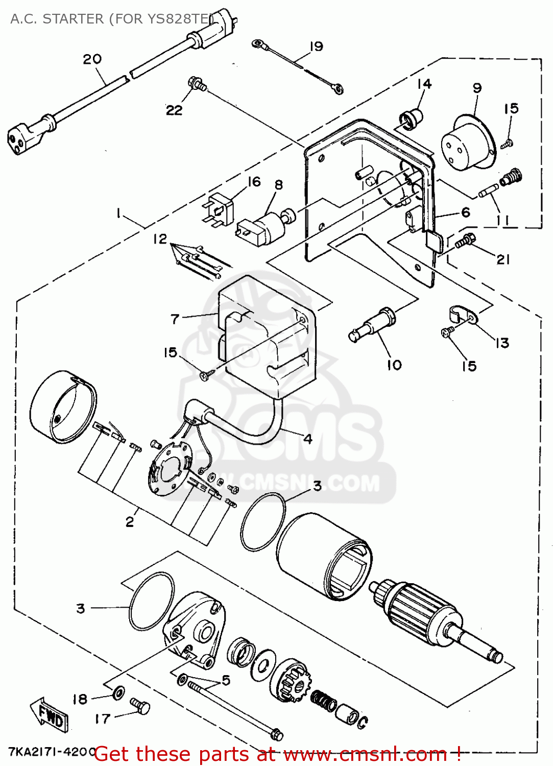 Yamaha YS828TEC 1994 A.C. STARTER (FOR YS828TE) buy original A.C