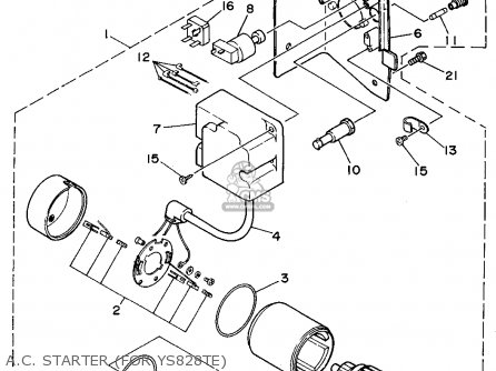 Yamaha Ys828tec 1994 parts list partsmanual partsfiche