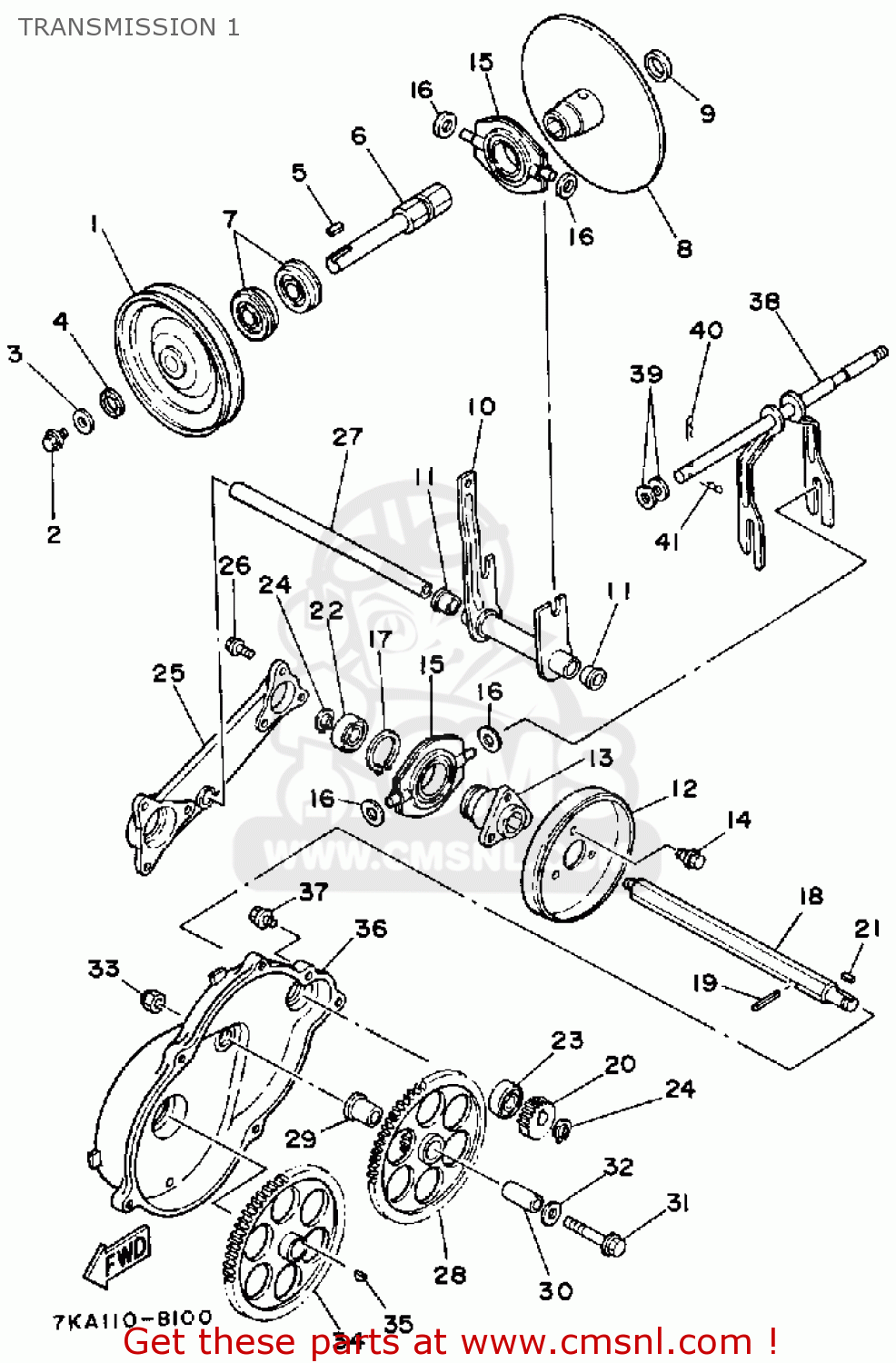 Yamaha YS828TM SNOW BLOWER 1988 TRANSMISSION 1 buy original