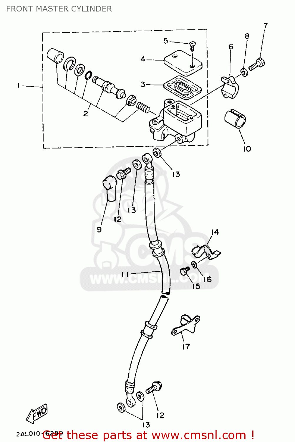 Yamaha YSR50 1987 2AL FRANCE 272AL-351F1 FRONT MASTER CYLINDER - buy ...