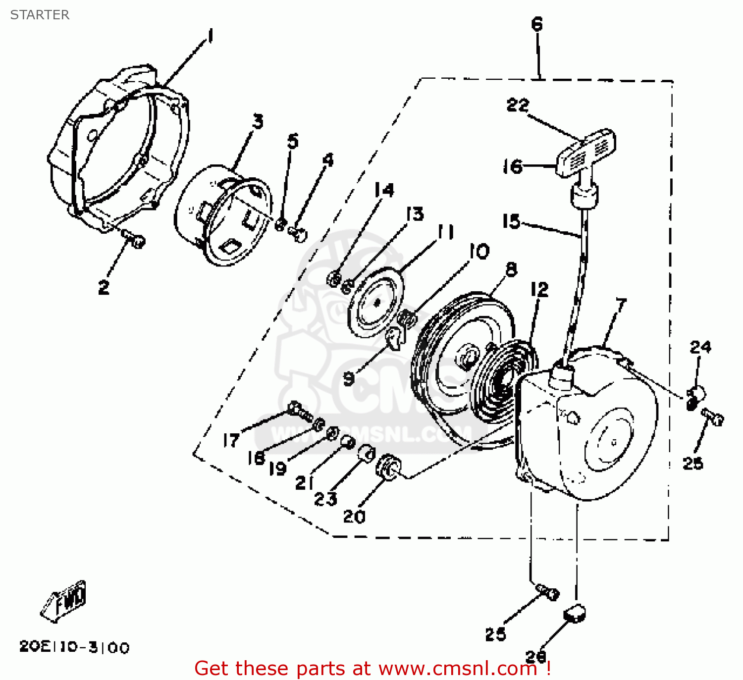 Yamaha YT175K 1983 STARTER - buy original STARTER spares online