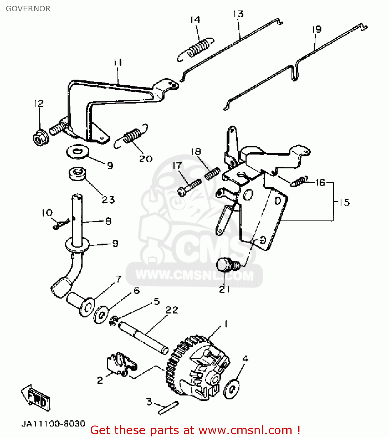 Yamaha YT3600M FRONT ENGINE LAWN TRACTOR 1988 GOVERNOR - buy original ...