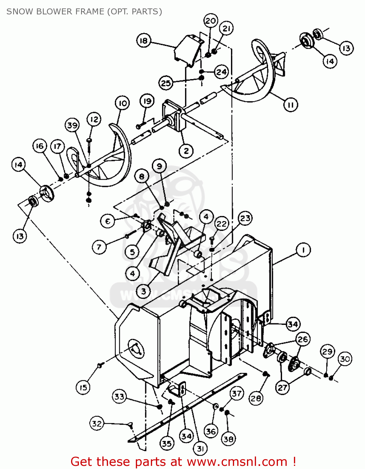 Yamaha YT3600N 1989 SNOW BLOWER FRAME (OPT. PARTS) - buy original SNOW ...