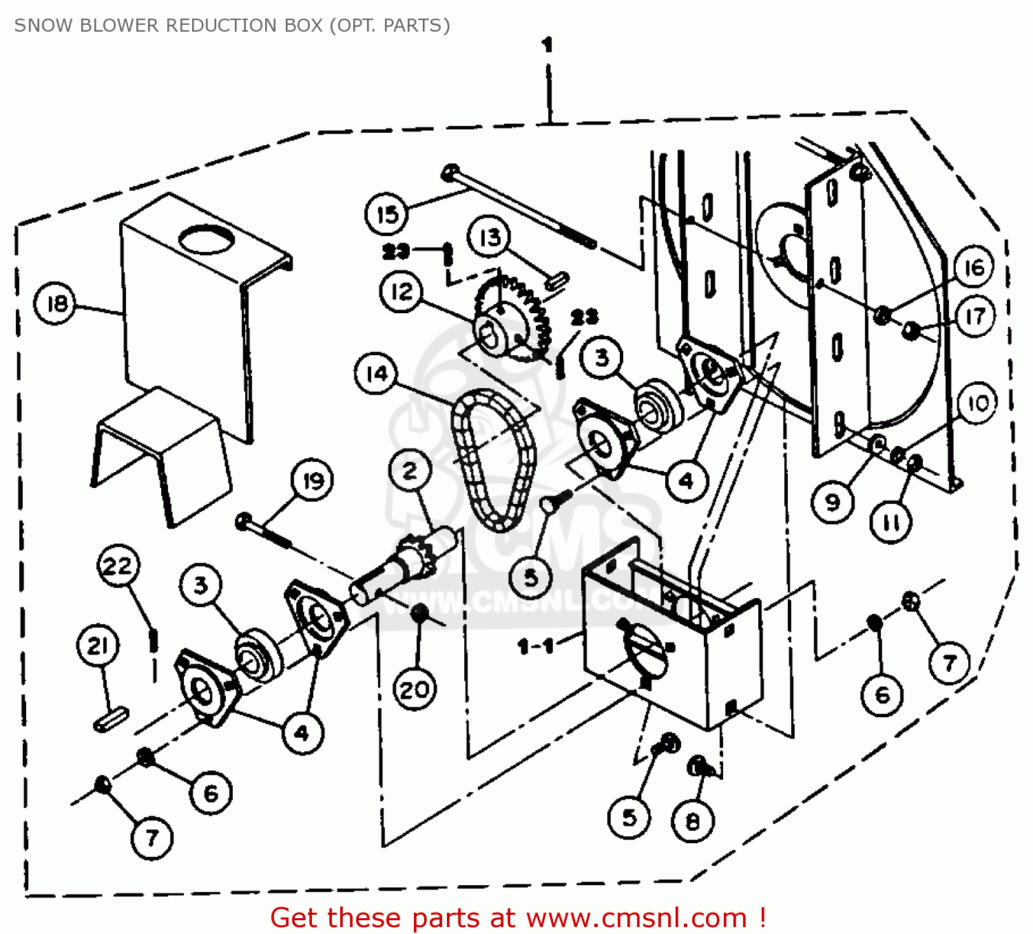 Yamaha YT3600N 1989 SNOW BLOWER REDUCTION BOX (OPT. PARTS) - buy ...