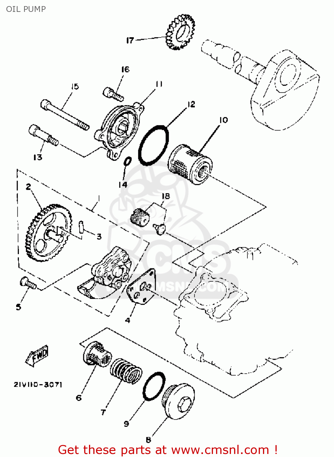 Yamaha YTM200EL 1984 OIL PUMP - buy original OIL PUMP spares online