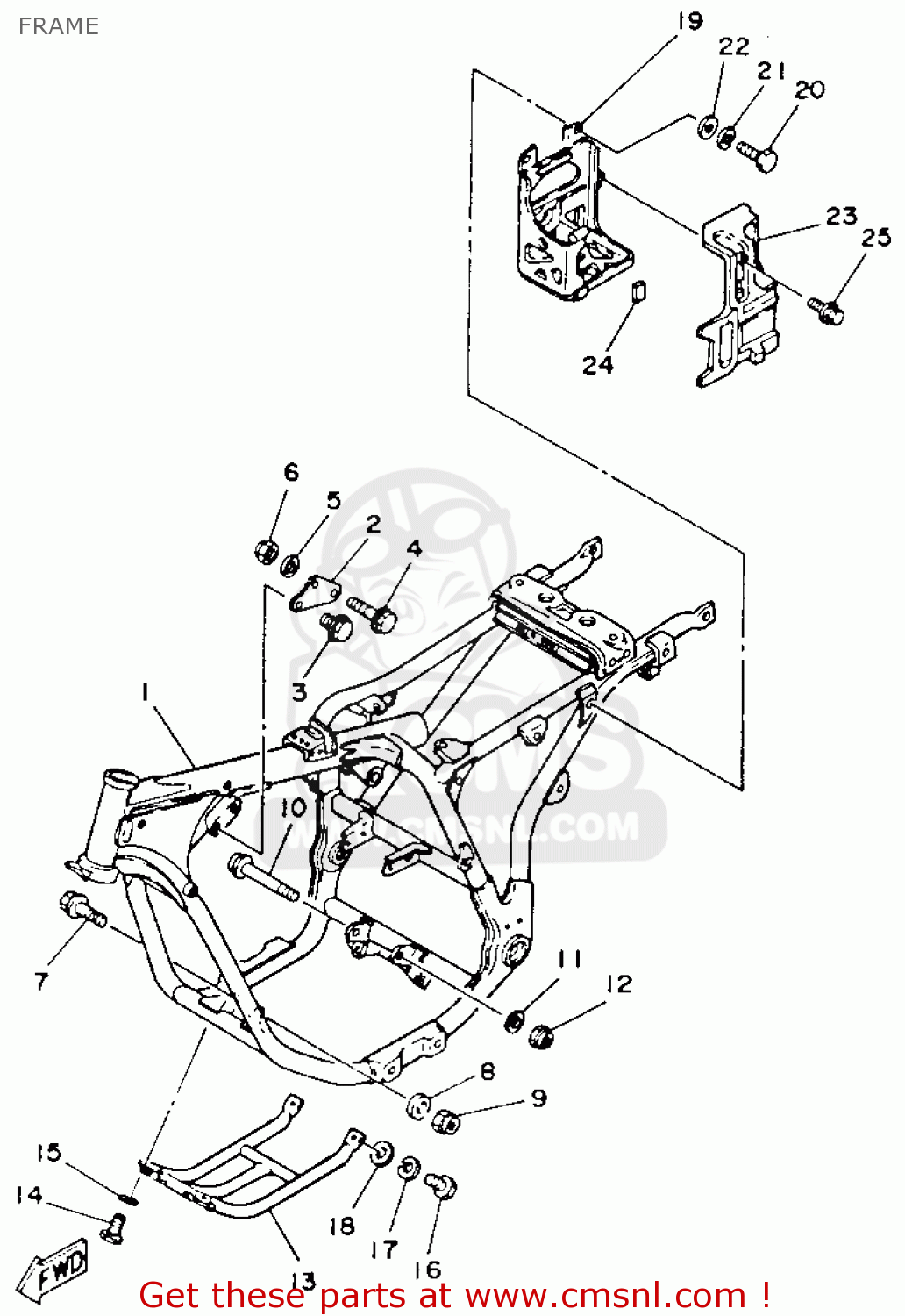 Yamaha YTM225DXK 1983 FRAME - buy original FRAME spares online