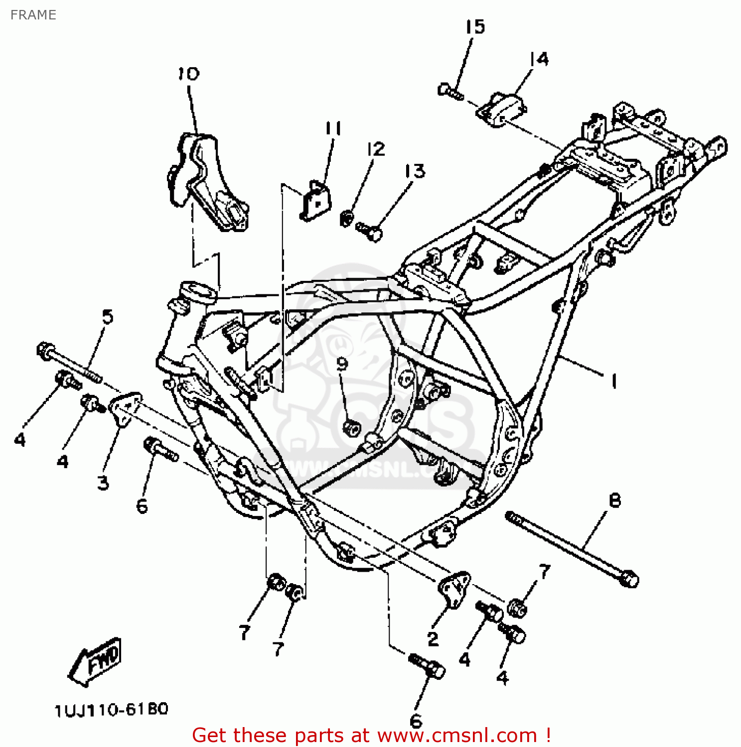 Yamaha YX600 RADIAN 1986 (G) USA FRAME - buy original FRAME spares online