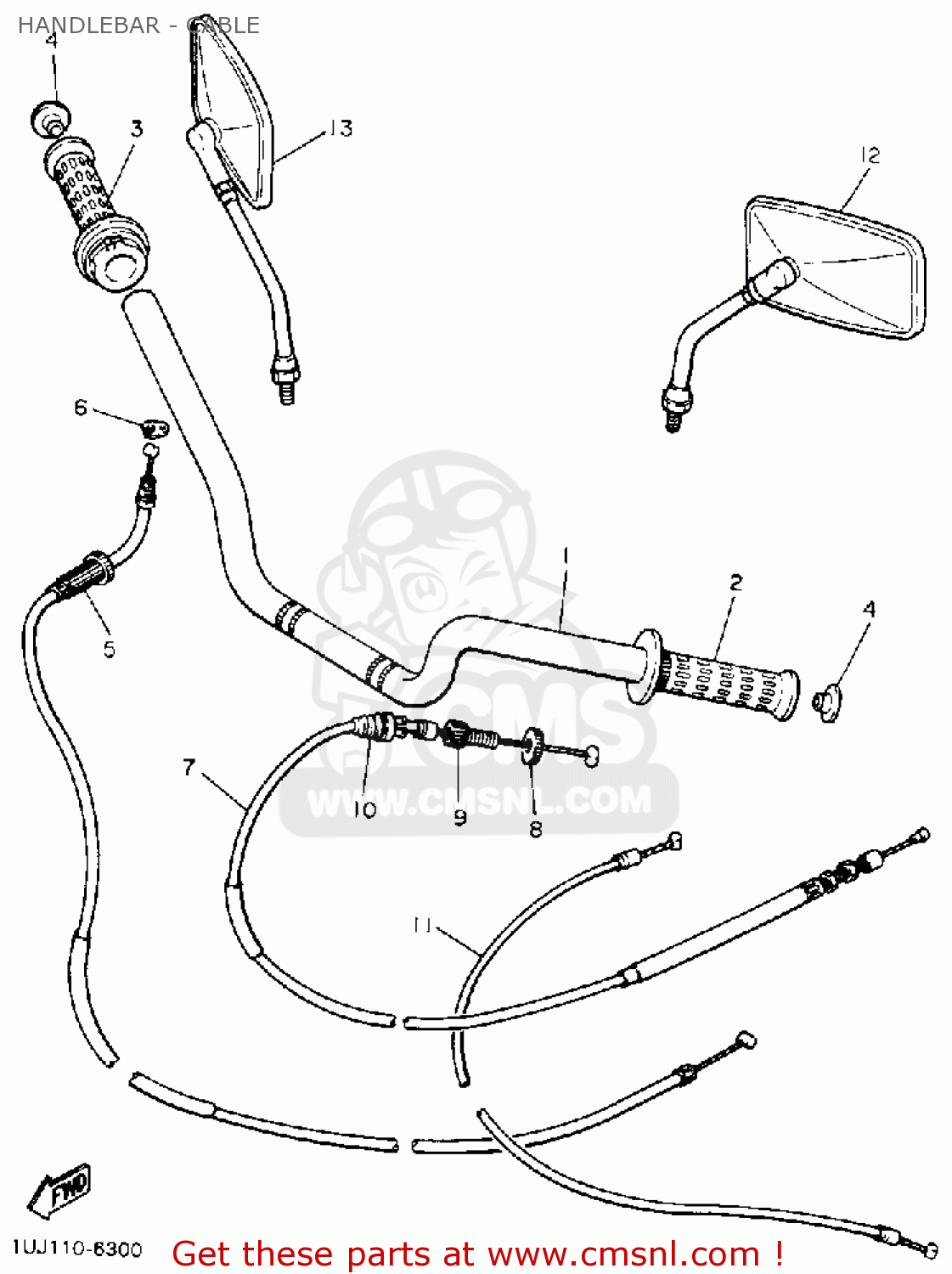 Yamaha Yx600 Radian 1990 (l) Usa Handlebar - Cable - Buy Original 