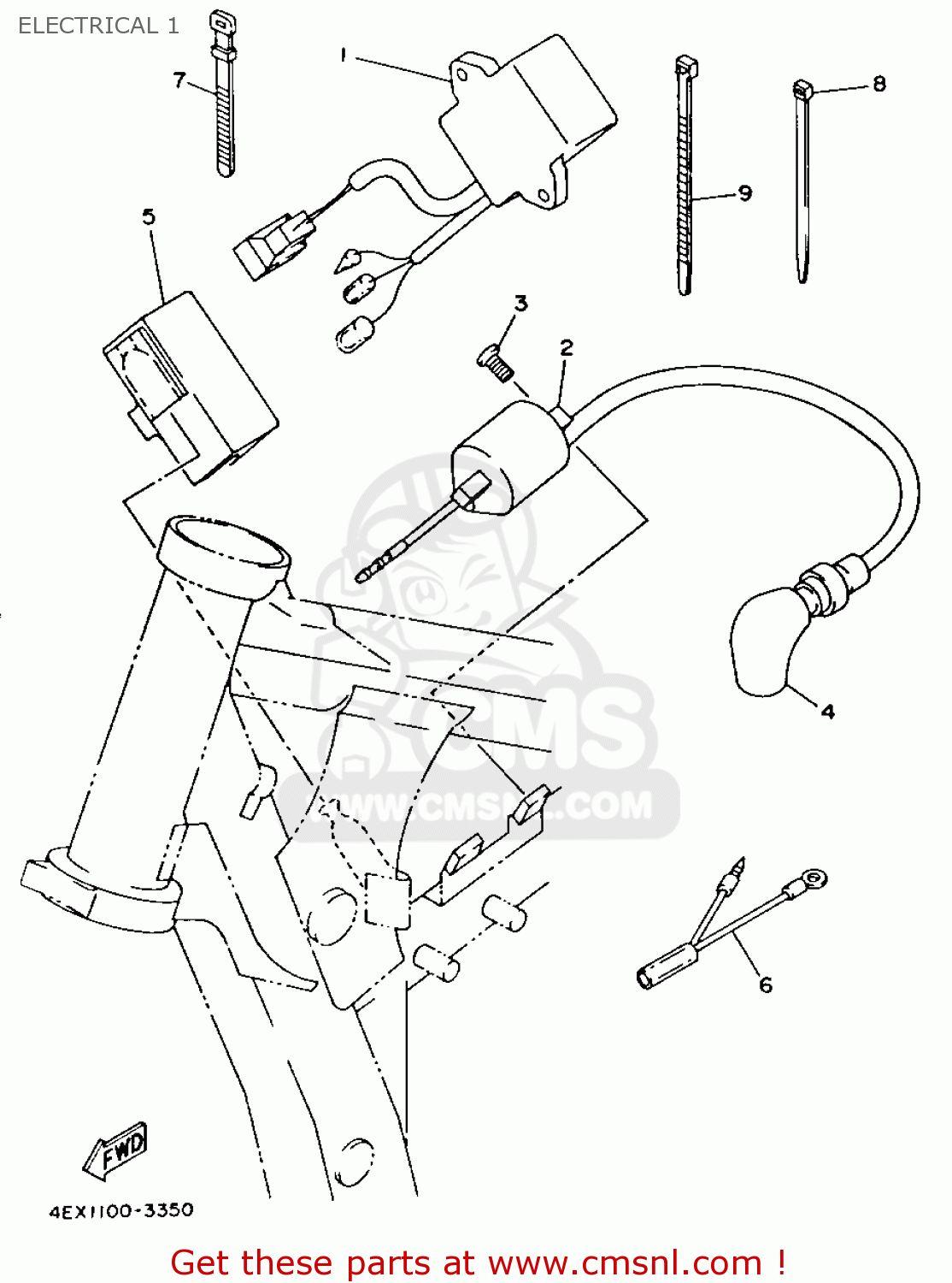 Yamaha YZ125-1 1993 (P) USA ELECTRICAL 1 - buy original ELECTRICAL 1
