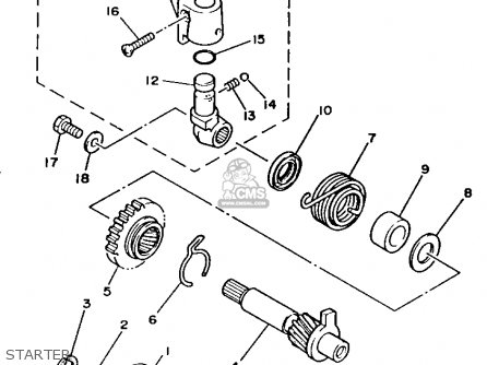 Yamaha YZ125-1 1993 (P) USA Parts Lists And Schematics