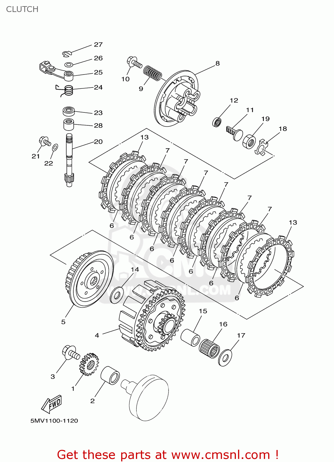 yamaha yz125 clutch