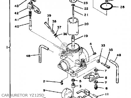 Yamaha YZ125 1976 USA parts lists and schematics