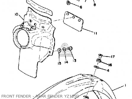 Yamaha YZ125 1977 USA Parts Lists And Schematics