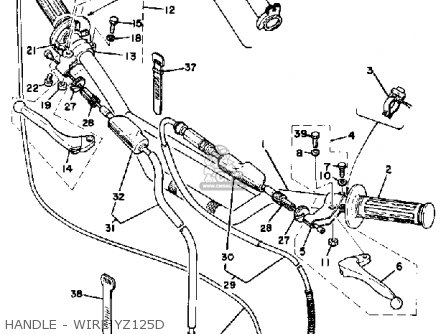 Yamaha YZ125 1977 USA Parts Lists And Schematics