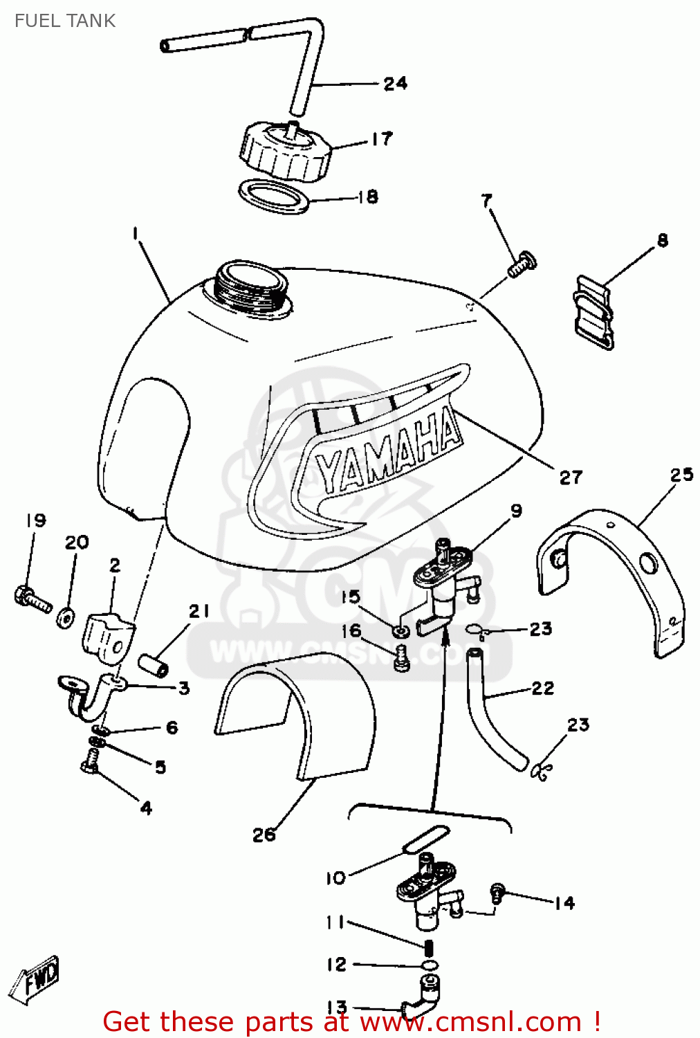 Yamaha Yz125 1981 (b) Usa Fuel Tank - Buy Original Fuel Tank Spares Online