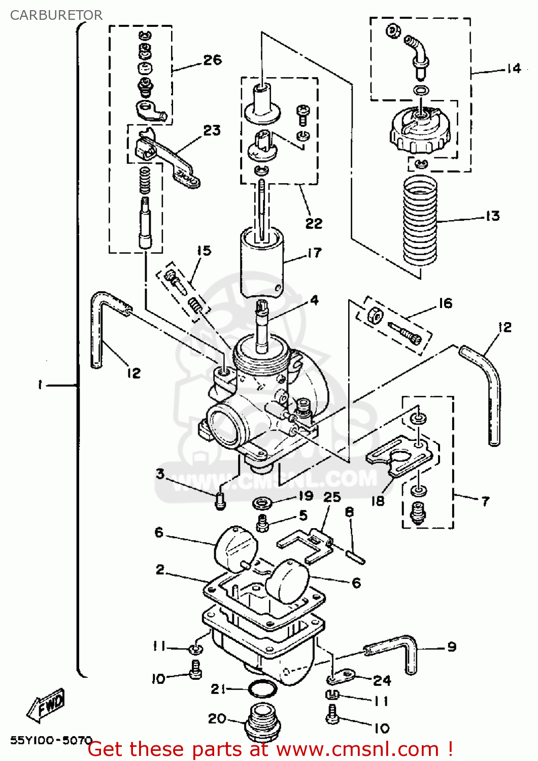 Yamaha Yz125 1985 (f) Usa Carburetor - schematic partsfiche yz250 wiring diagram 