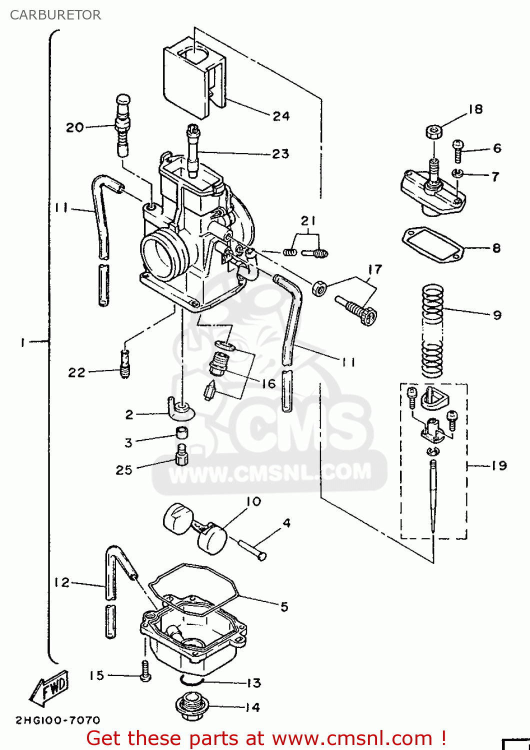 Yamaha YZ125 1987 2HG EUROPE 272HG-300E2 CARBURETOR - buy original ...