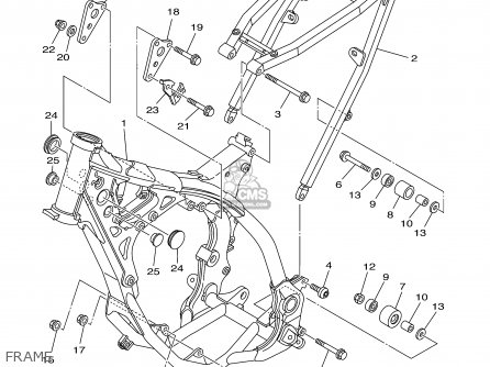 Yamaha YZ125 2003 (3) USA parts lists and schematics