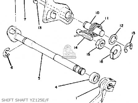 Yamaha YZ125 COMPETITION 1979 USA parts lists and schematics